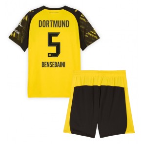 Borussia Dortmund Ramy Bensebaini #5 Replica Home Stadium Kit for Kids 2025-26 Short Sleeve (+ pants)